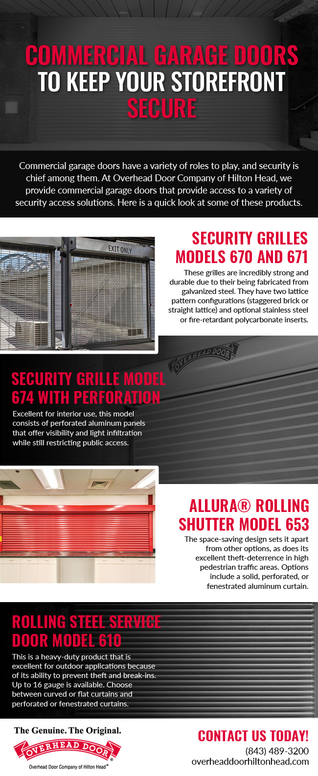 Commercial garage doors help keep your storefront secure.
